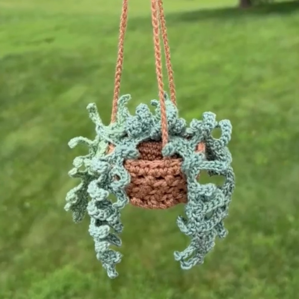 Faux Mini Hanging Planter